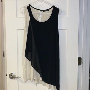 Black and white blouse